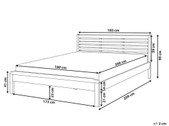 Beliani Parisanky Tumma Kumipuu 180 X 200 Cm Carnac Flash Sale