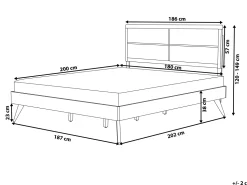 Beliani Parisanky Tumma Puu/Harmaa 180 X 200 Cm Poissy Cheap