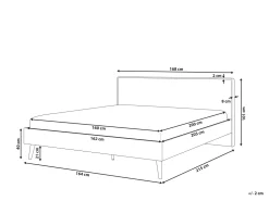 Beliani Parisanky Vaalea Puu/Valkoinen 160 X 200 Cm Serris Best