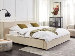 Beliani Parisanky Vakosametti Beige 180 X 200 Cm Linards Cheap