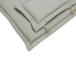 Beliani Parvekekalustesetti Akaasiapuinen Ruskeanharmailla Pehmusteilla Java Cheap