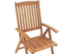 Beliani Parvekekalustesetti Akaasiapuinen Ruskeanharmailla Pehmusteilla Java Cheap