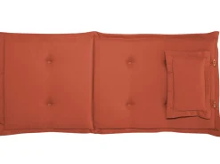 Beliani Parvekekalustesetti Akaasiapuinen Terrakotan Varisilla Pehmusteilla Java Clearance