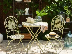 Beliani Parvekekalustesetti Metallinen Vaaleanvihrea Bivio Hot