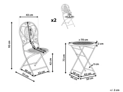 Beliani Parvekekalustesetti Metallinen Vaaleanvihrea Bivio Hot