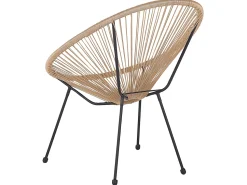 Beliani Parvekekalustesetti Polyrottinki Luonnollinen Acapulco Ii Sale