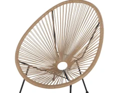 Beliani Parvekekalustesetti Polyrottinki Luonnollinen Acapulco Ii Sale