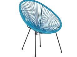 Beliani Parvekekalustesetti Rottinkinen Sininen Acapulco Ii Sale