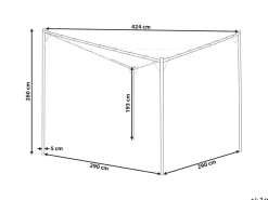Beliani Paviljonki Beige 300 X 300 Cm Aventine New