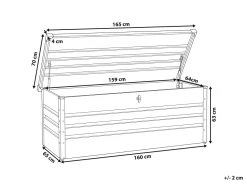 Beliani Pehmustelaatikko Teraksinen Vaaleanharmaa 165X70 Cm Cebrosa Best