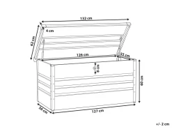 Beliani Pehmustelaatikko Teraksinen Tummanvihrea 132X62 Cm Cebrosa Outlet