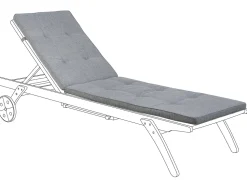 Beliani Pehmustetyyny Aurinkotuoliin 192 X 56 X 5 Cm Harmaa Cesana Sale