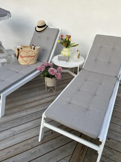 Beliani Pehmustetyyny Aurinkotuoliin 192 X 56 X 5 Cm Harmaa Cesana Sale