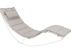 Beliani Pehmustetyyny Lepotuoliin 180 X 60 X 5 Cm Ruskeanharmaa Brescia Fashion