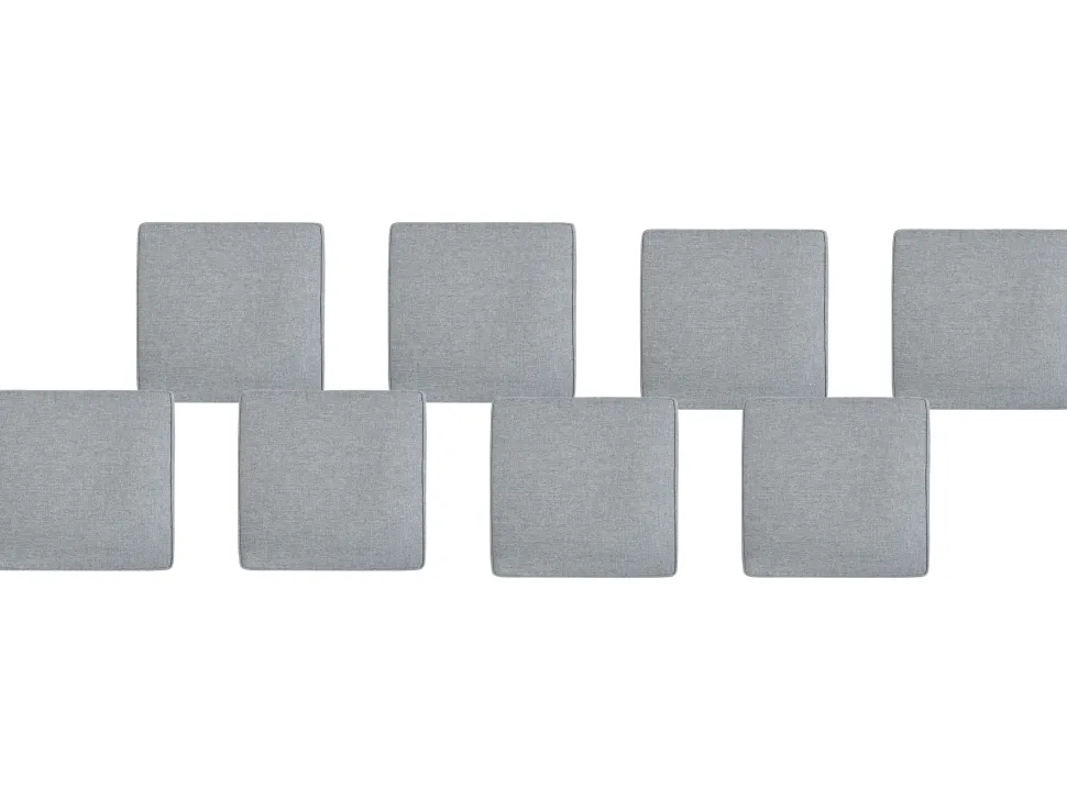 Beliani Pehmustetyyny Tuoliin Harmaa 8Kpl Sassari New