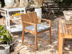 Beliani Pehmustetyyny Tuoliin Harmaa 8Kpl Sassari New