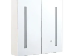 Beliani Peilikaappi Led-Valo Valkoinen 60 X 60 Cm Chabunco Cheap