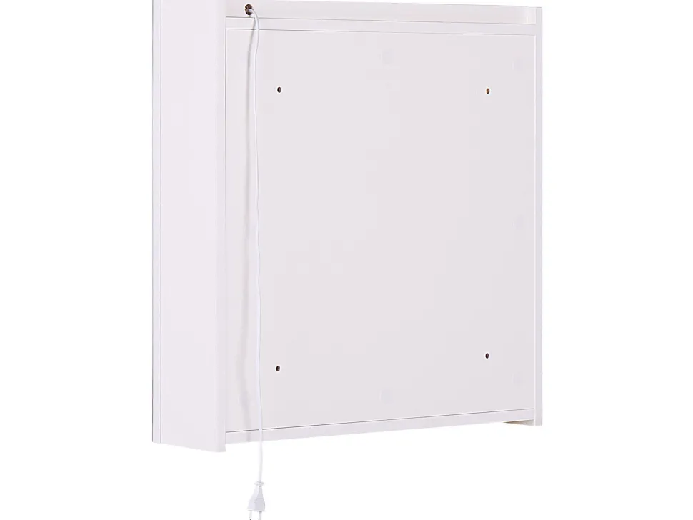 Beliani Peilikaappi Led-Valo Valkoinen 60 X 60 Cm Chabunco Cheap