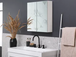 Beliani Peilikaappi Valkoinen 60 X 60 Cm Navarra Best