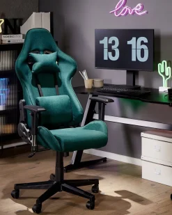 Beliani Pelituoli Kangas Tummanvihrea Warrior Store