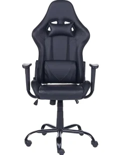 Beliani Pelituoli Keinonahka Led-Valo Musta Gleam Best Sale