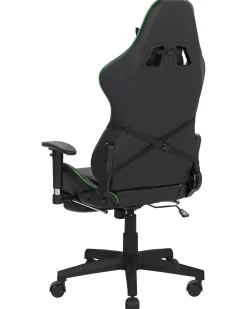 Beliani Pelituoli Keinonahka Musta/Vihrea Victory Fashion