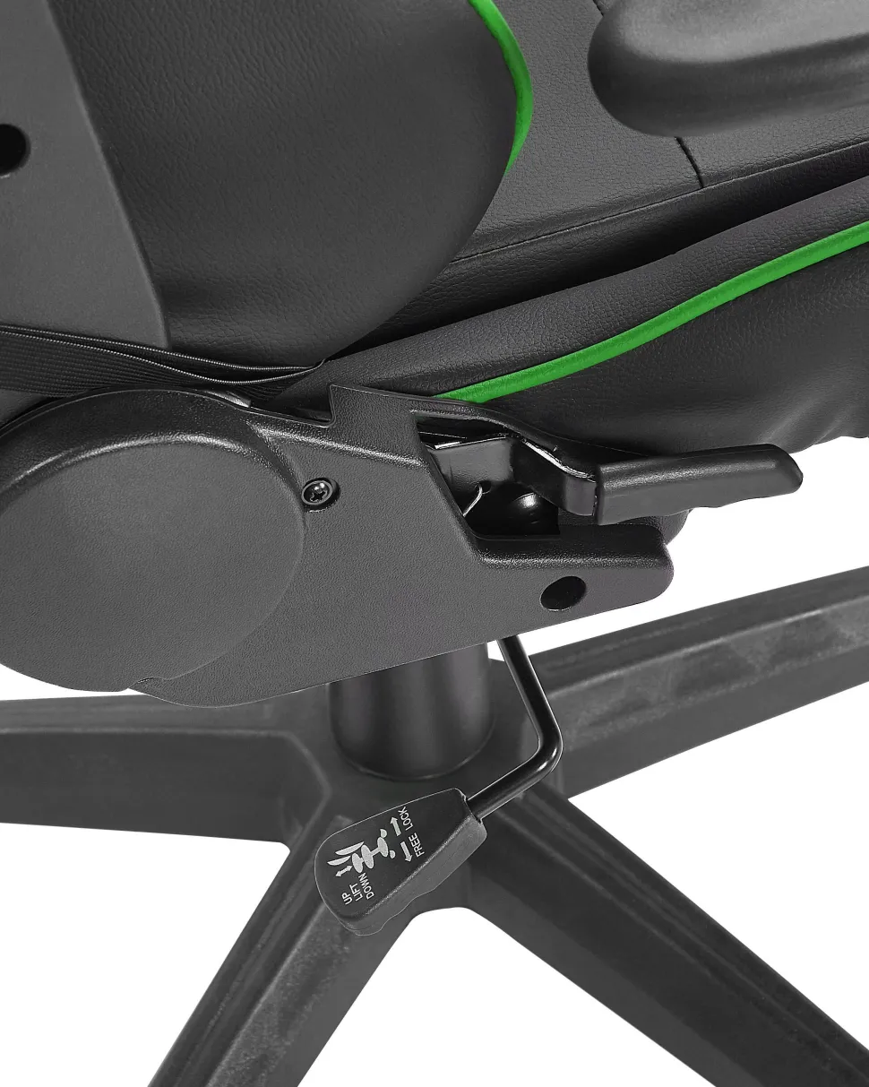 Beliani Pelituoli Keinonahka Musta/Vihrea Victory Fashion