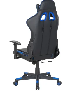 Beliani Pelituoli Keinonahka Musta/Tummansininen Gamer Shop