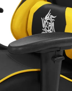 Beliani Pelituoli Keinonahka Musta/Keltainen Victory Outlet