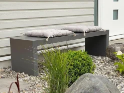 Beliani Penkki Harmaa Betoni U-Muotoinen 150 X 40 Cm Taranto New