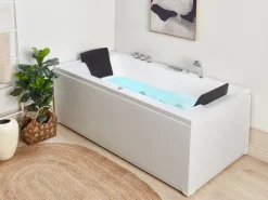 Beliani Poreamme Oikeak. Led-Valot Valkoinen 183 X 90 Cm Varadero Clearance