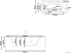 Beliani Poreamme Valkoinen 170 X 80 Cm Manta Shop