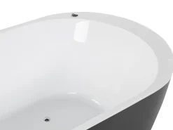 Beliani Poreamme Vapaasti Seisova Led-Valot Musta 170 X 80 Cm Nevis Cheap