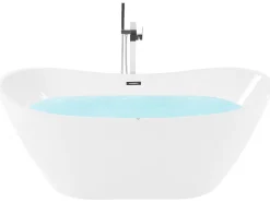 Beliani Poreamme Vapaasti Seisova Led-Valot Valkoinen 180 X 85 Cm Antigua Cheap