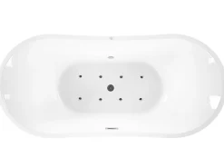 Beliani Poreamme Vapaasti Seisova Led-Valot Valkoinen 180 X 85 Cm Antigua Cheap