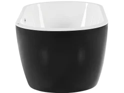 Beliani Poreamme Vapaasti Seisova Led-Valot Musta 170 X 80 Cm Nevis Iii Store