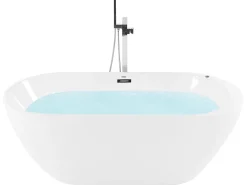 Beliani Poreamme Vapaasti Seisova Led-Valot Valkoinen 170 X 80 Cm Nevis Online