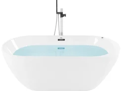 Beliani Poreamme Vapaasti Seisova Led-Valot Valkoinen 170 X 80 Cm Nevis Online