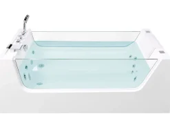 Beliani Poreamme Vapaasti Seisova Valkoinen 170 X 80 Cm Oyon Hot