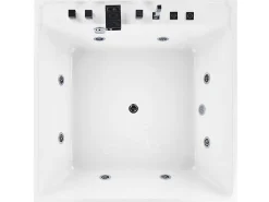 Beliani Poreamme Vapaasti Seisova Valkoinen 130 X 130 Cm Tahua Clearance