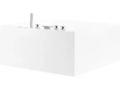 Beliani Poreamme Vapaasti Seisova Valkoinen 130 X 130 Cm Tahua Clearance