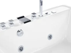 Beliani Poreamme Vapaasti Seisova Valkoinen 130 X 130 Cm Tahua Clearance