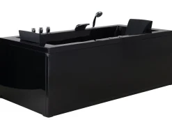 Beliani Poreamme Vasenk. Led-Valot Musta 183 X 90 Cm Varadero Fashion