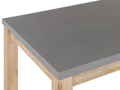 Beliani Poytaryhma 6-Istuttava - Poyta Ja 2 Penkkia Harmaa Ostuni Online