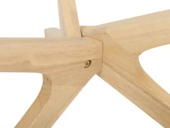 Beliani Poytasetti Lasitasolla Kumipuu Vaalea Puu 2 Kpl Valley Sale