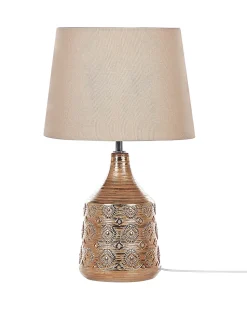 Beliani Poytavalaisin Keraaminen Kullanruskea Wari Fashion