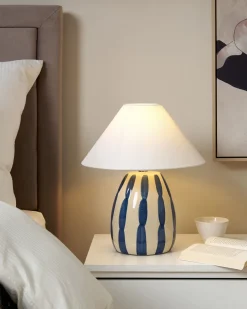 Beliani Poytavalaisin Keraaminen Vaalea Beige/Sininen Luchetti Store