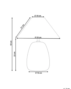 Beliani Poytavalaisin Keraaminen Vaalea Beige/Sininen Luchetti Store