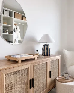 Beliani Poytavalaisin Keraaminen Vaalea Beige/Sininen Luchetti Store