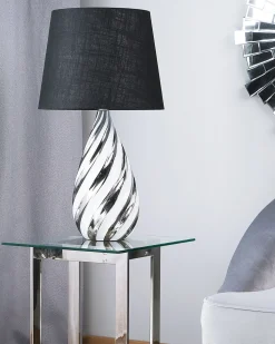 Beliani Poytavalaisin Keraaminen Hopea/Valkoinen Visela Online